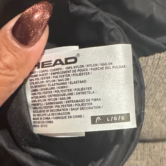 Head Insulated Black Snow Gloves - Picture 3 of 3